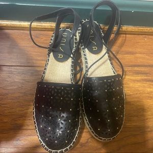 Black Tie-up Sandals